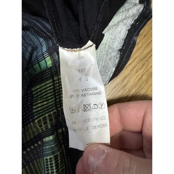 Lior‎ Paris Designer Art Sleeveless Tunic Top Size Measured Stretch Buttons City - Picture 7 of 8